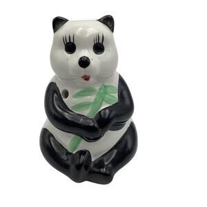 Benihana Vintage Panda Tiki Mug Black & White Ceramic Collectible
